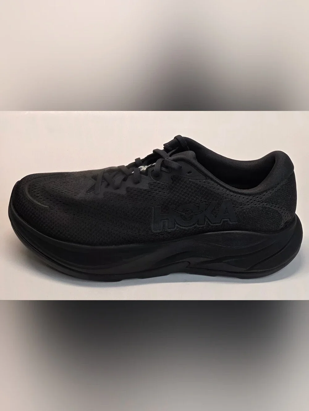 New  HOKA One One Rincon 4 Sneakers Shoes Triple Black  Running Men's Size 11.5D